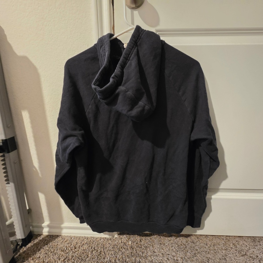 Under Armour Mens Rival Fleece Full Zip Hoodie Navy Blue Small Loose Fit Logo - Picture 5 of 7